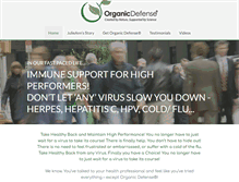 Tablet Screenshot of organicdefense.com